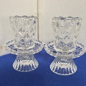 Partylite Crystal Candle Holder. EUC